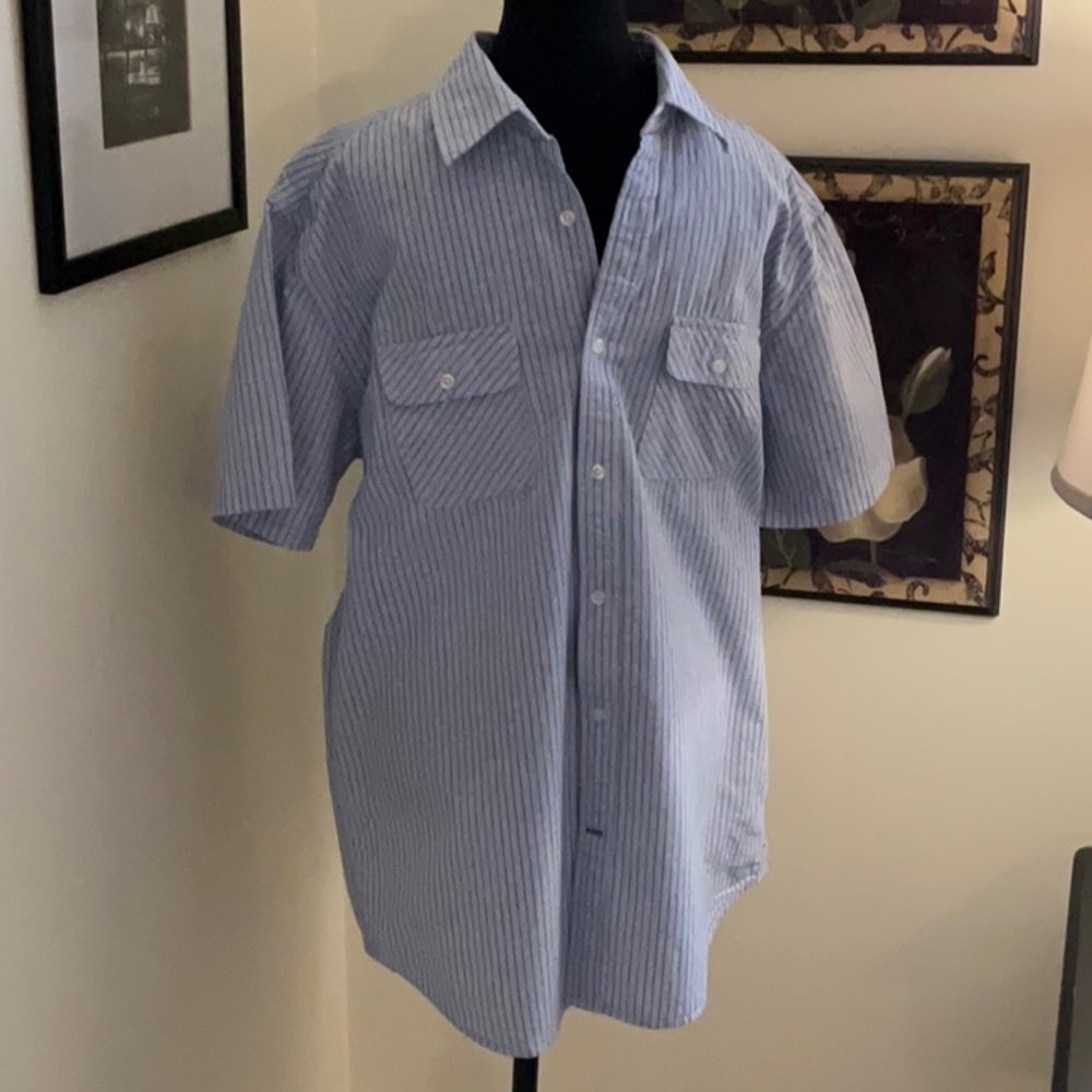 Men's Blue Striped Shirt